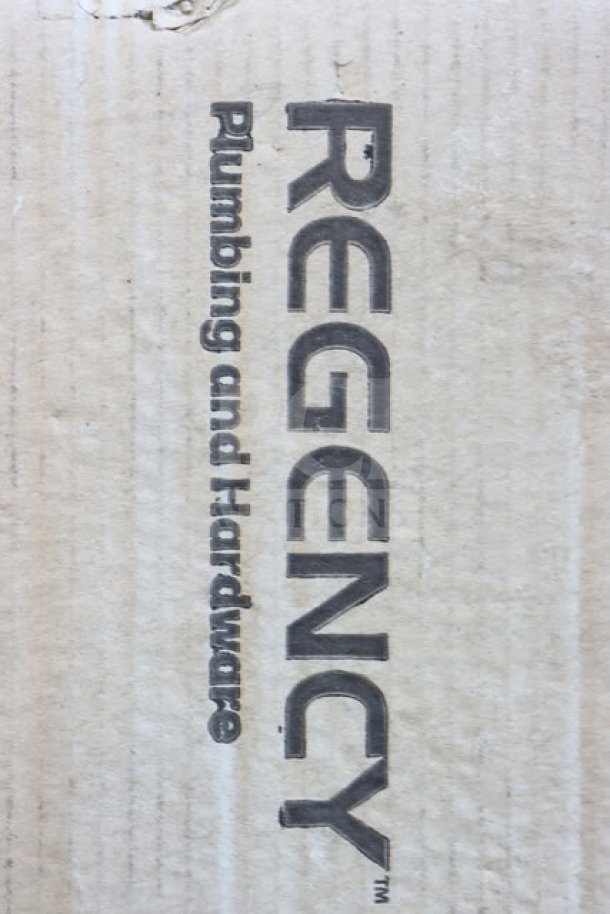 Regency 50 lb. 25 GPM Grease Trap, Model 600GT25, PDI Certified, brand new in damaged packaging with non-threaded connections.