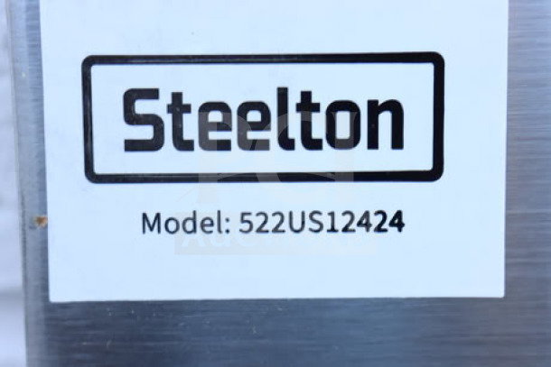 Steelton 522US12424 utility sink, 24"x24"x14", scratch-n-dent, brand new. Label shows model and make.