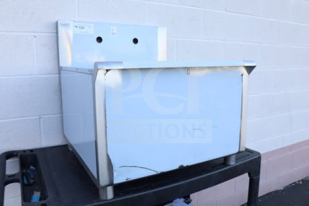 Brand new Steelton 522US12424 utility sink, 24"x24"x14", scratch-n-dent condition, for 8" center faucet.