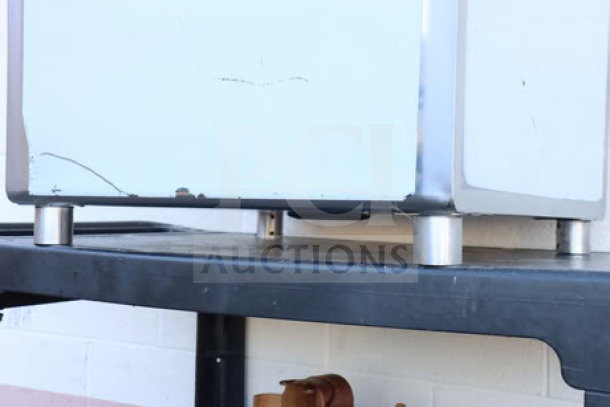 Brand new Steelton 522US12424 utility sink, 24" x 24" x 14", scratch-n-dent condition. Features space for 8" center faucet.
