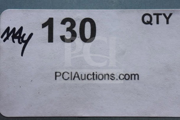Auction tag for Avantco A-49F-HC freezer, item 130, by Pciauctions.com. Brand new, scratch-n-dent condition.