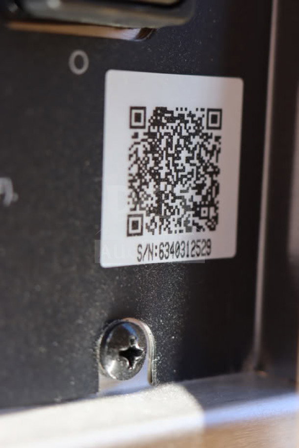 Hatco CWBP-5 five pan drop-in refrigerated cold food well. Serial number 6348312529 label visible. Minor dents.