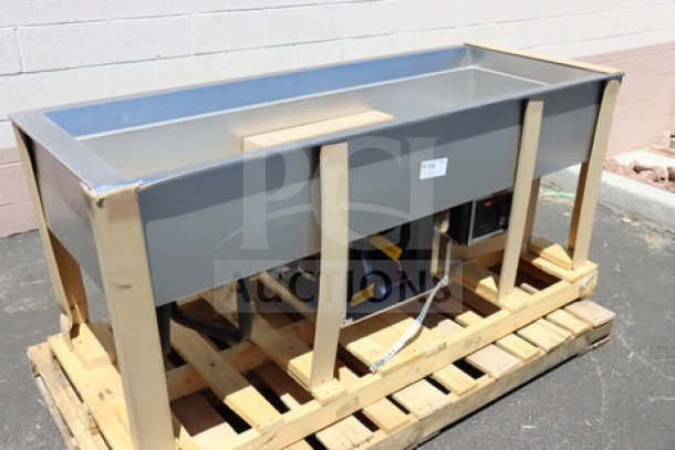 BRAND NEW Hatco CWBP-5 Five Pan Drop-In Refrigerated Cold Food Well with Drain, S/N: 6348312529, minor dents & dings.