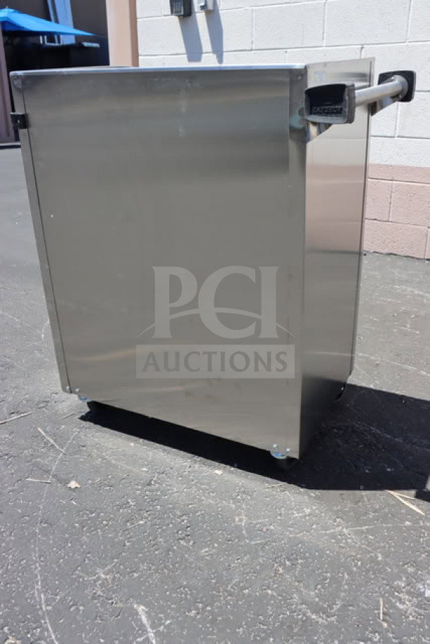 BRAND NEW Lakeside 615 stainless steel utility cart with enclosed base, 4 shelves, minor scratches, 16.5"x27.75"x32.75".