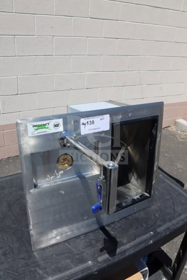 Regency 600DIWIB1821 stainless steel water station with ice bin, 17"x21", 23 lb, brand new, scratch-n-dent condition, NSF certified.