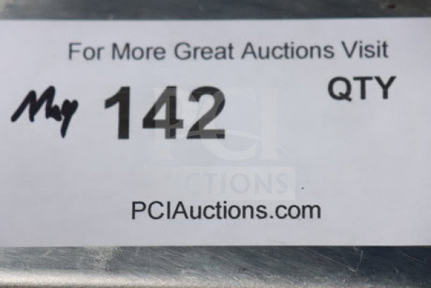 Auction tag reading "May 142 QTY" and "PCIAuctions.com" on the Imperial Range Pro Series IR-10-CC unit.