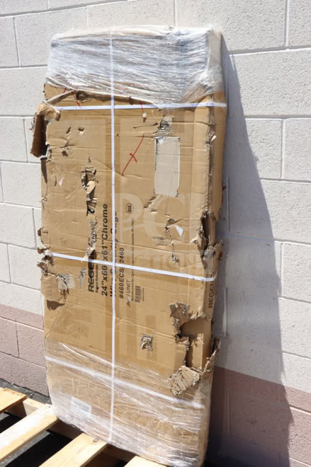 BRAND NEW Regency 460ECSC2460 NSF Chrome Wire Security Cage in torn original packaging. 24" x 60" x 61".