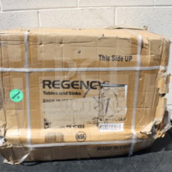 Regency 18"x24" Stainless Steel Drop-In Ice Bin, model 600DIIB1824, 50 lb. capacity, new in damaged packaging.