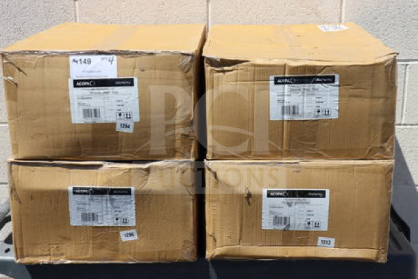 Four cases of Acopa Alchemy 16 oz. Hammered Dark Antique Copper Moscow Mule Mugs, 12 mugs per case, brand new.