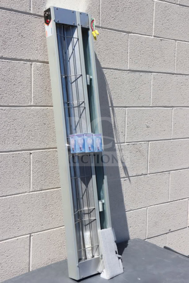 Brand new Nemco 6150-48-SL, 48" infrared strip warmer, features on/off toggle controls and lights, model 6150-48-SL, 208V, 1,220W.