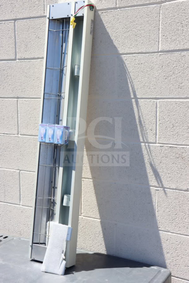 Brand new Nemco 6150-48-SL 48" infrared strip warmer, scratch-n-dent condition, with on/off toggle controls and lights.