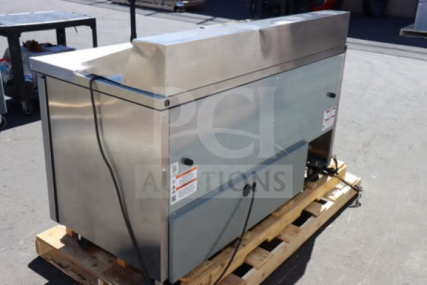 Brand new True TSSU-60-16-HC refrigerated sandwich prep table, 60 3/8", 2 doors, tested, 115V, scratch-n-dent condition.