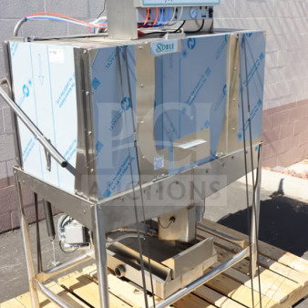 Noble WAREFORCE II double rack low temp dishwasher, 115V, minor cosmetic marks, easy access panel, new, S/N: 25J010691.