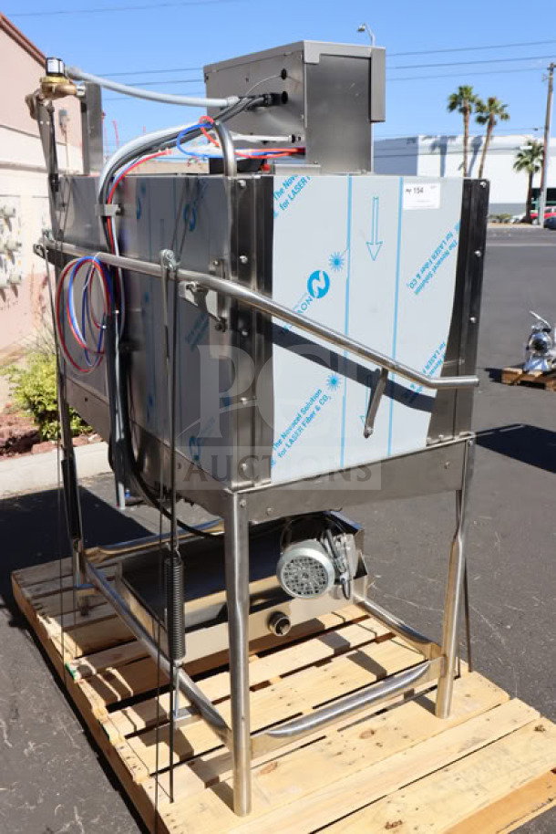 Noble WAREFORCE II Double Rack Dishwasher, 115V, stainless steel, brand new condition, minor scuffs, dual rack capacity.