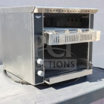 Brand new Vollrath CT2BH-120400 JT1BH conveyor toaster, 1600W, 120V, 2 1/2" opening. Scratch-n-dent condition.