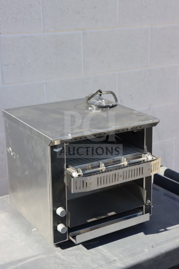 Brand new Vollrath CT2BH-120400 JT1BH conveyor toaster, 120V, 1600W, stainless steel, 2.5" opening, with visible controls.