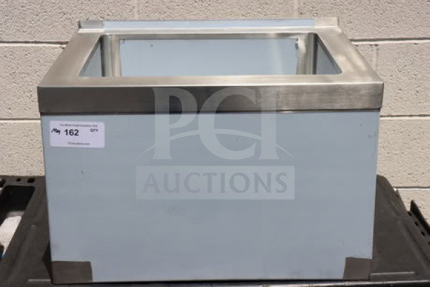 Brand new Steelton 522MS162012 18-gauge stainless steel mop sink, 25" size, 20"x16"x12" bowl, scratch-n-dent condition.
