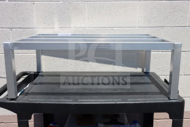 Regency 600DUN243612 aluminum dunnage rack. 36"x24"x12". New, with potential scratches. Capacity: 1715 lb. Out of packaging.