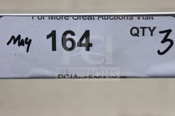 Regency 600DUN243612 dunnage rack label showing item number 164 and quantity 3.