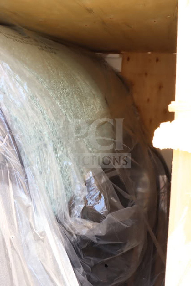 Avantco CAC-60 refrigerated air curtain merchandiser, crated, shattered glass, model CAC-60, 59 1/8", 115V, black curved dual service.