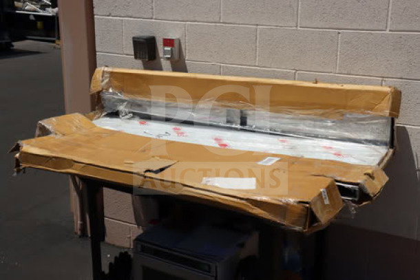 Brand new Cooking Performance Group 351059006 backsplash assembly. Packaging damaged. Compatible with various S60 models.