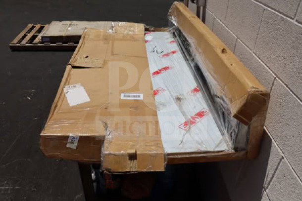 Brand new Cooking Performance Group 351059006 backsplash assembly. Damaged packaging. Compatible with multiple S60 models.