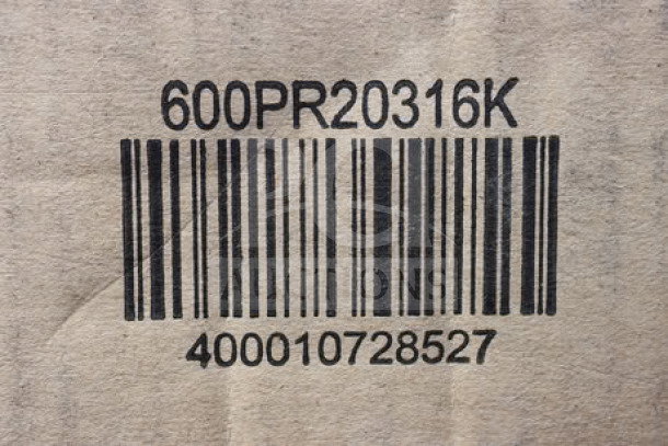 Regency 600PR20316K stainless steel pan rack barcode on damaged packaging, 20-pan capacity, unassembled, brand new.