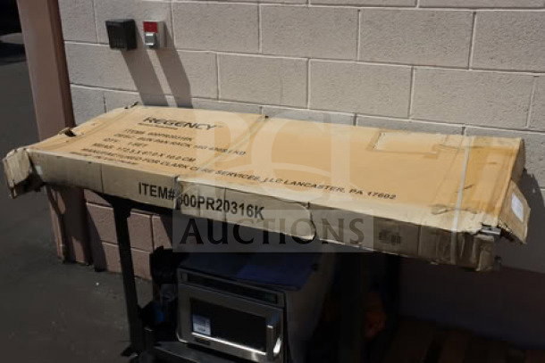 Regency 600PR20316K 20 Pan Rack, stainless steel, in original but damaged packaging, unassembled.