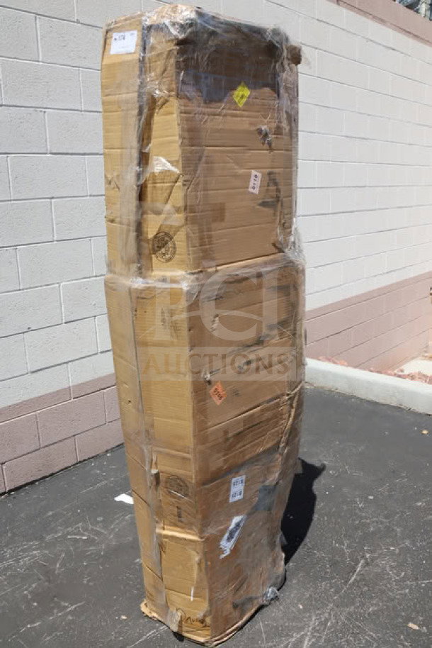 Regency 600FHDMS1872 hand sink, 72"x17.5", for 3 faucets, in damaged packaging. Brand new, original packaging destroyed.
