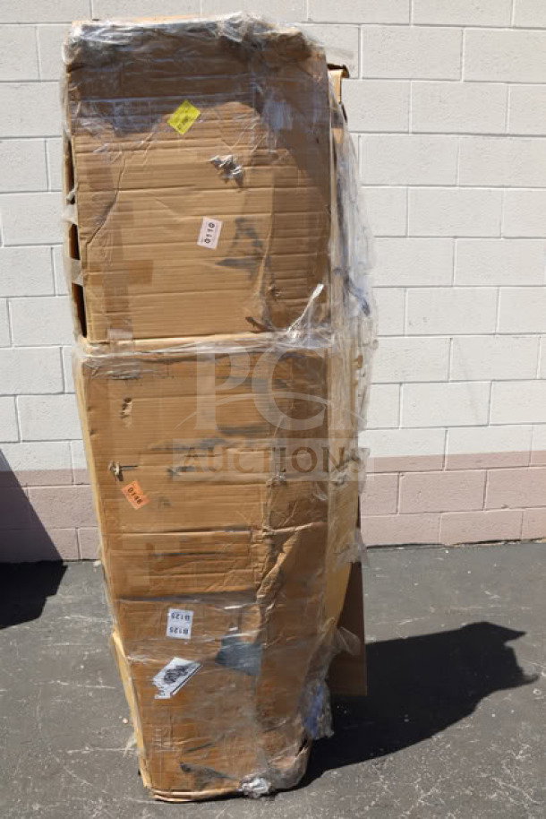 Regency 600FHDMS1872 hand sink, 72" x 17 1/2", for three 8" center faucets, in damaged original packaging.