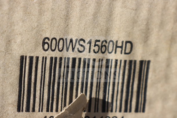 BRAND NEW Regency 600WS1560HD stainless steel wall shelf, 16 gauge, 15"x60", in damaged original packaging.