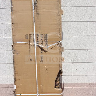 Regency 460EB2472 24"x72" NSF Black Epoxy Wire Shelf, new in box, visible label with model and make details.