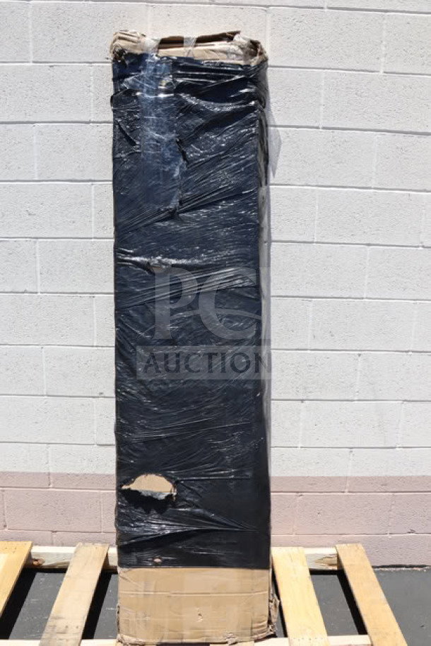 Brand new Regency Space Solutions 600LC16128KG 6-tier locker in damaged packaging, unassembled, 12"x18"x78", gray.