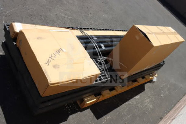BRAND NEW SPC Retail SM967205P Benchmaster Display, 96"x63"x90", Black Plastic, Five Steps, Plant Hanger. Out of packaging.