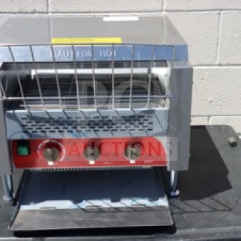 Avantco T3600B conveyor toaster, brand new, scratch-n-dent condition, 14.5" wide, 3" opening, 208V, 3600W, 1200 slices/hour.