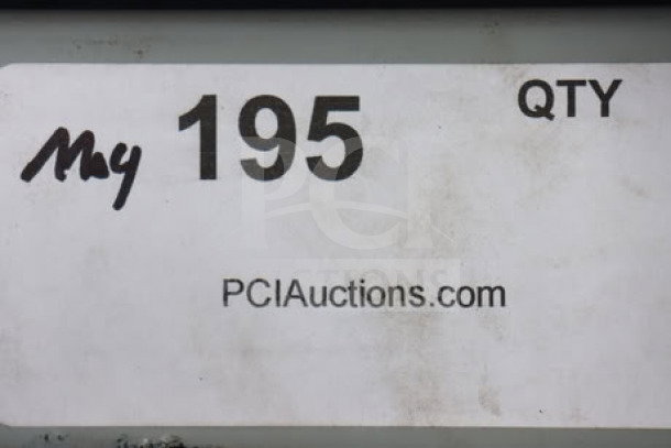 Label displaying "May 195 QTY PCIauctions.com" for Vulcan MSA72-102 72" propane griddle auction.