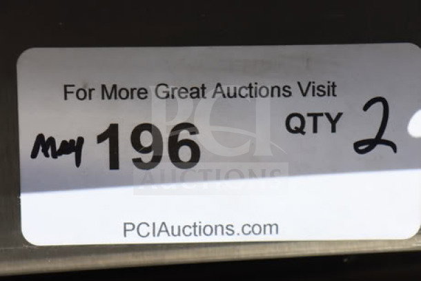Regency 600FT1260SS stainless steel floor trough with grate, brand new, scratch-n-dent condition, auction lot tag visible for QTY 2.