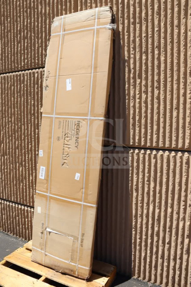 Regency 600UT3096S adjustable stainless steel undershelf, 18 gauge, for 30" x 96" tables, new in damaged packaging.