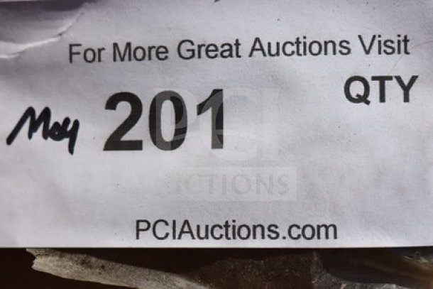 Brand new Steelton 109RACKECON 20 pan end load bun/sheet pan rack, unassembled, box damaged, visible auction label.