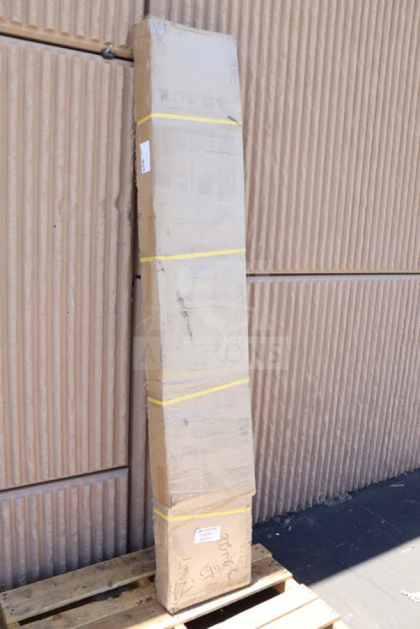 Regency Space Solutions 600LC16122KG locker, 6 tier, unassembled, box damaged. Gray, 12"x12"x78". Brand new.