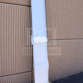Brand new Regency Space Solutions 600WS1296HD gray locker, unassembled, in packaging on pallet, showing mild scratches.