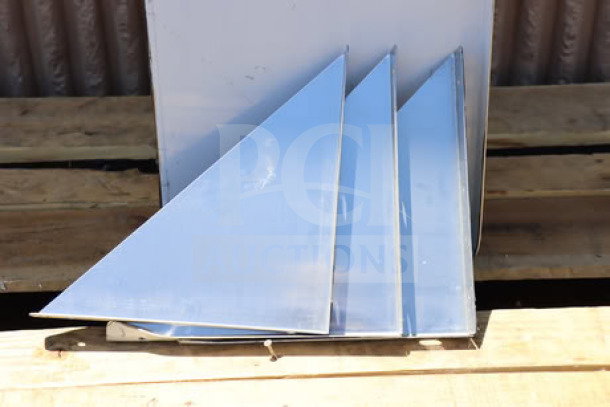 Gray panels and parts for Regency Space Solutions 600WS1296HD unassembled single 6-tier locker, shown in new condition.