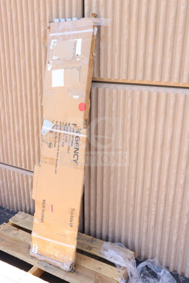 Regency 600TWMS1660 16" x 60" stainless steel shelf, brand new scratch-n-dent, in original packaging, visible box wear.