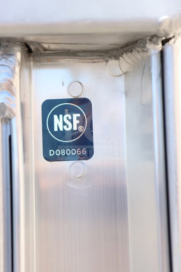 Cres Cor model 109-1840 aluminum pan rack, scratch-n-dent, NSF certified, shown with label "D080066".