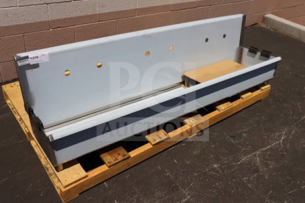 Regency 600HSMS1872 wall-mounted 72" x 17.5" hand sink for three 8" center faucets, new condition, on a pallet.