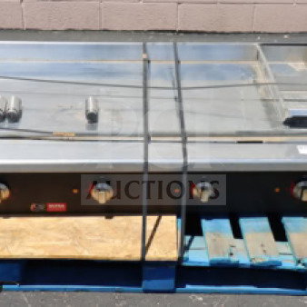 Cooking Performance Group GU-CPG-48-M 48" electric griddle, chrome plated, scratched & dented, 12,000W/16,000W, 208/240V. Serial #CPG65036458611.