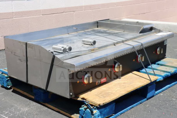 Cooking Performance Group GU-CPG-48-M Ultra griddle, chrome plated, 48", electric, scratched & dented, serial #CPG65036458611.
