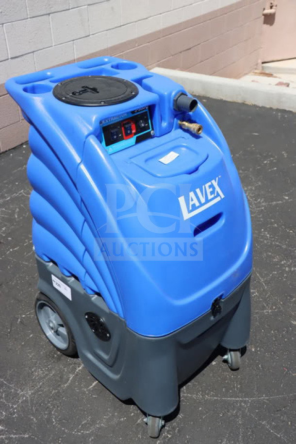 BRAND NEW Lavex Dual 3-Stage Heated Carpet Extractor, Model 842HT123ST12, 12 Gallon, 500 PSI, 25' Hoses, 12" Wand.