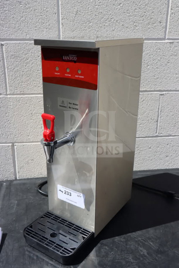 Brand new Avantco HWDA2 2-gallon hot water dispenser, 120V, 1500W. Scratch-n-dent condition, serial# HWDA24325066.
