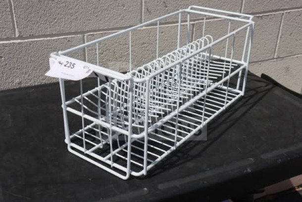 Brand new 20-compartment wire soup bowl catering rack, out of packaging, visible tag labeled "235".